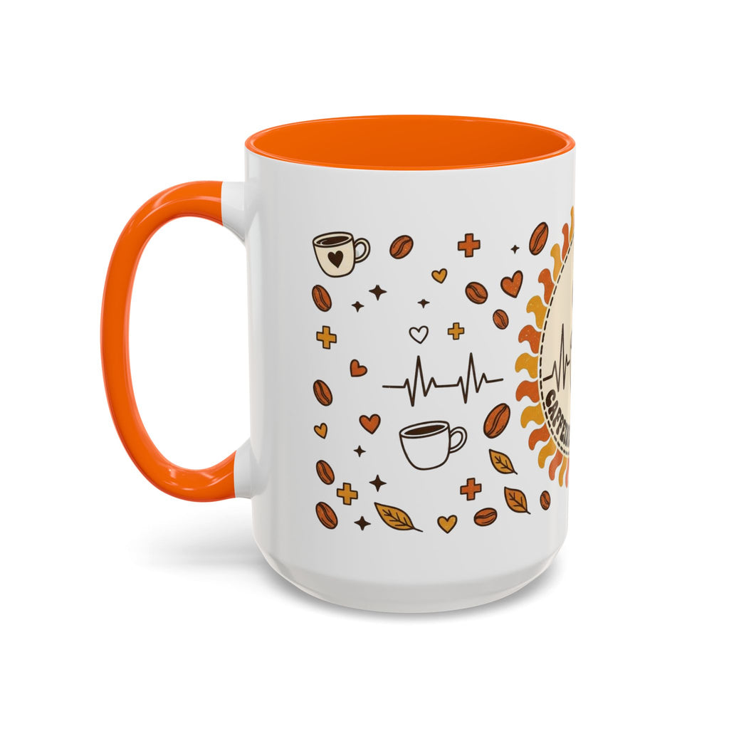Coffee Mug — "Caffeine & Compassion" Nurse Fuel Accent Mug (11/15 oz)