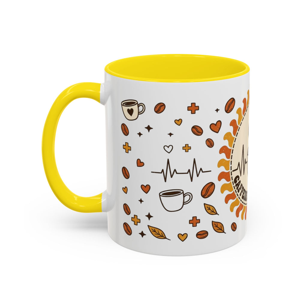 Coffee Mug — "Caffeine & Compassion" Nurse Fuel Accent Mug (11/15 oz)