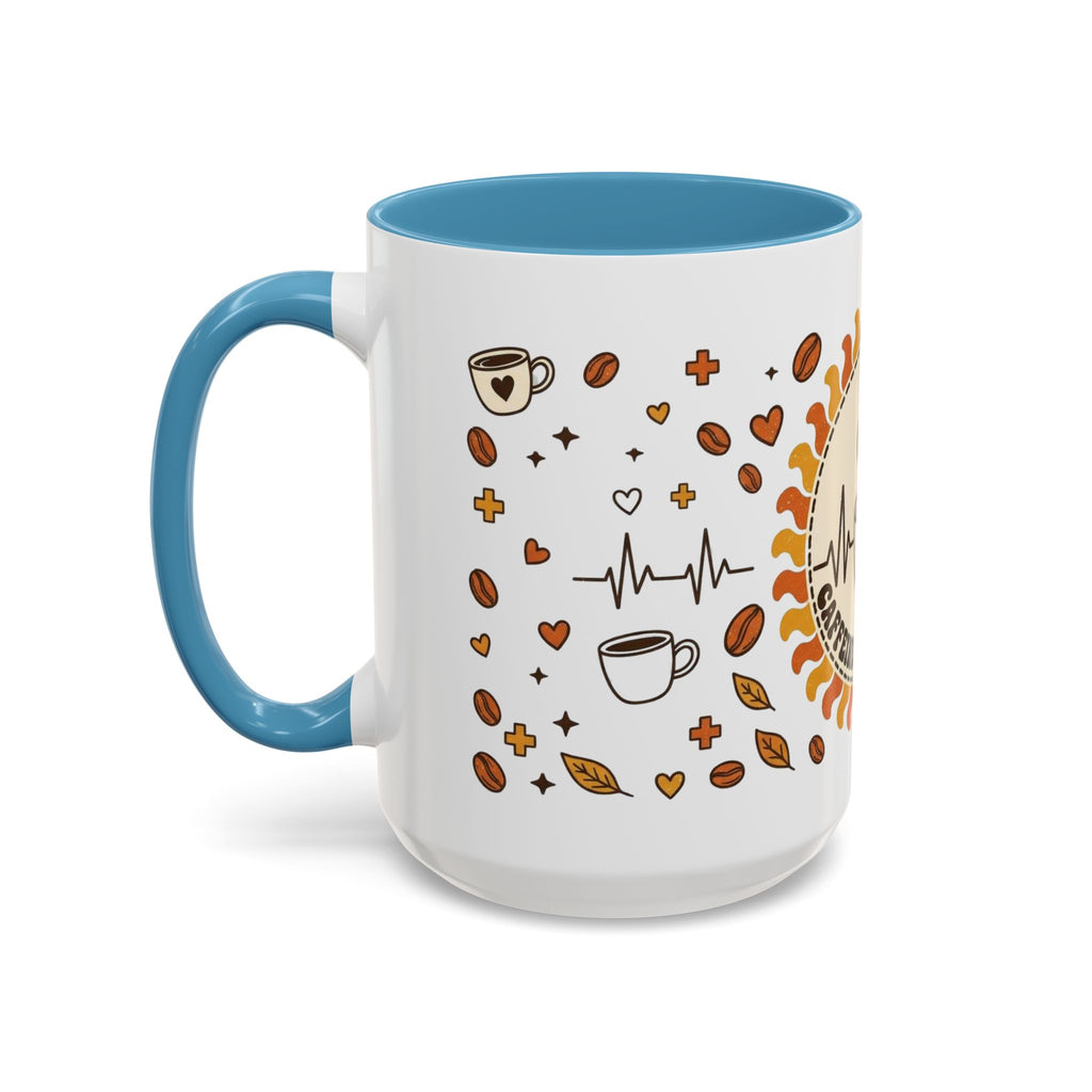 Coffee Mug — "Caffeine & Compassion" Nurse Fuel Accent Mug (11/15 oz)