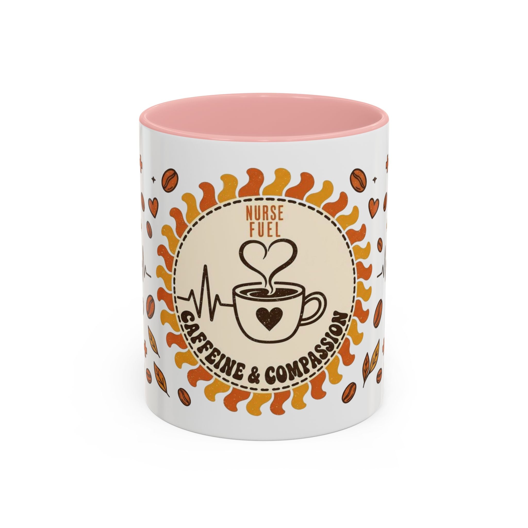 Coffee Mug — "Caffeine & Compassion" Nurse Fuel Accent Mug (11/15 oz)