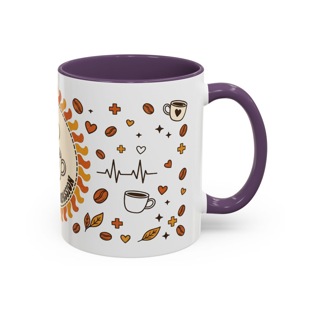 Coffee Mug — "Caffeine & Compassion" Nurse Fuel Accent Mug (11/15 oz)