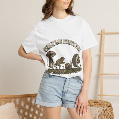 Mushroom Core Starter Pack T-Shirt — Cute Forest Critter Graphic Tee