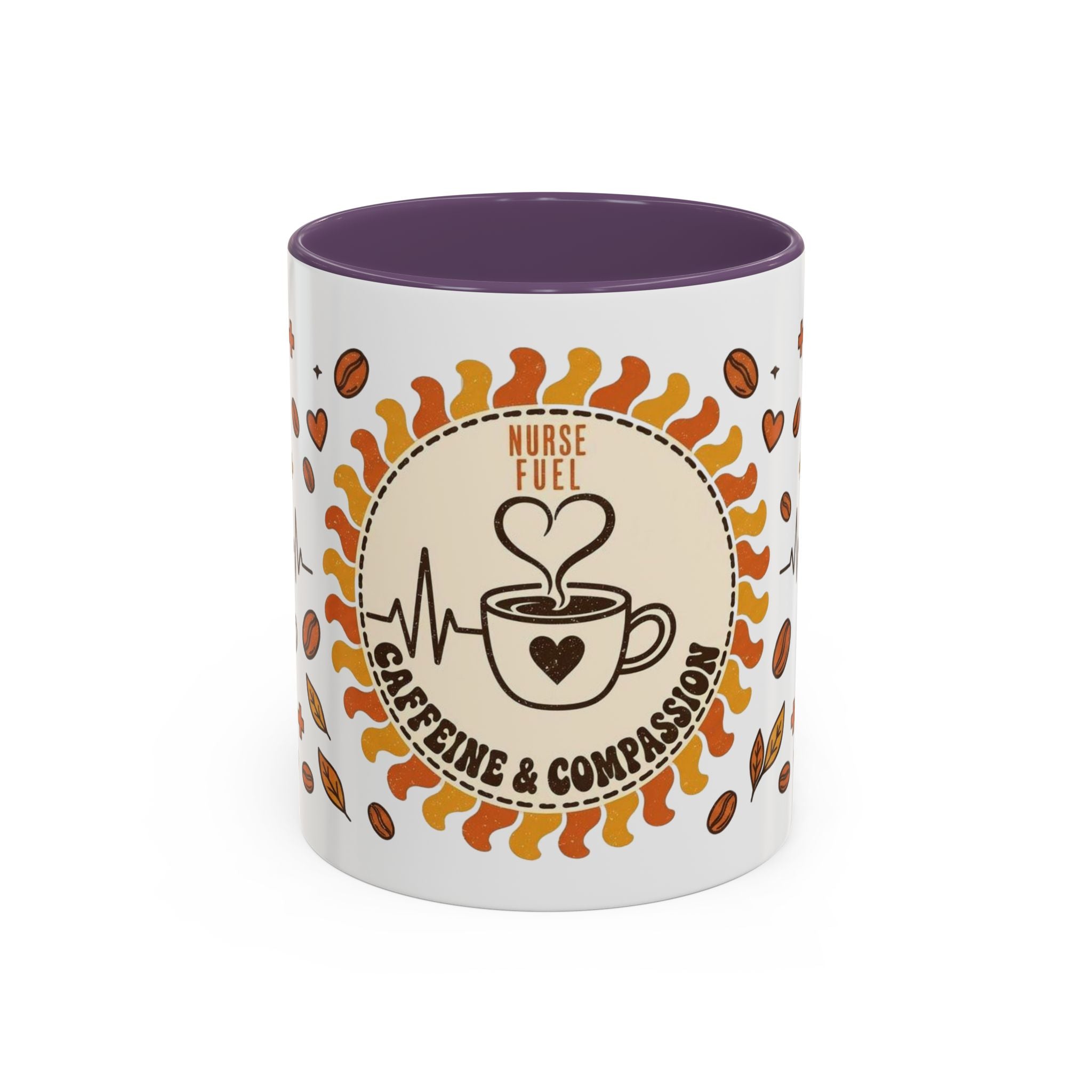 Coffee Mug — "Caffeine & Compassion" Nurse Fuel Accent Mug (11/15 oz)