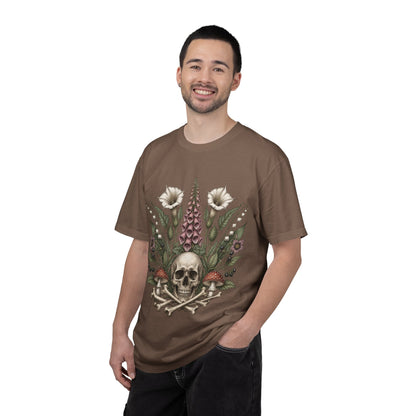 Skull & Wildflower T-Shirt — Botanical Skull Graphic Tee