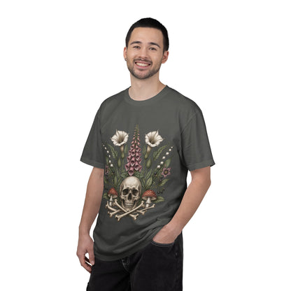 Skull & Wildflower T-Shirt — Botanical Skull Graphic Tee