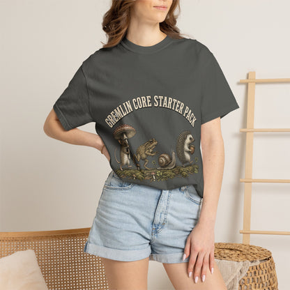 Mushroom Core Starter Pack T-Shirt — Cute Forest Critter Graphic Tee
