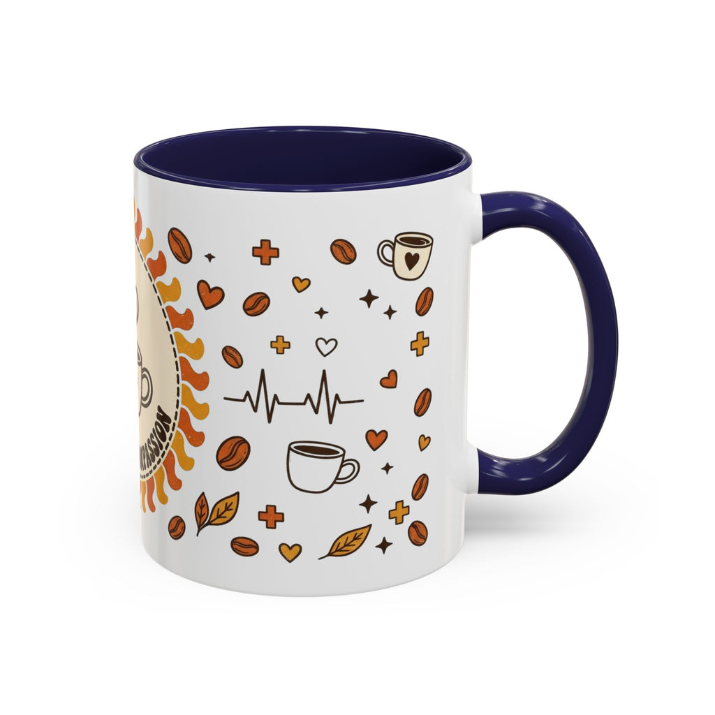 Coffee Mug — "Caffeine & Compassion" Nurse Fuel Accent Mug (11/15 oz)