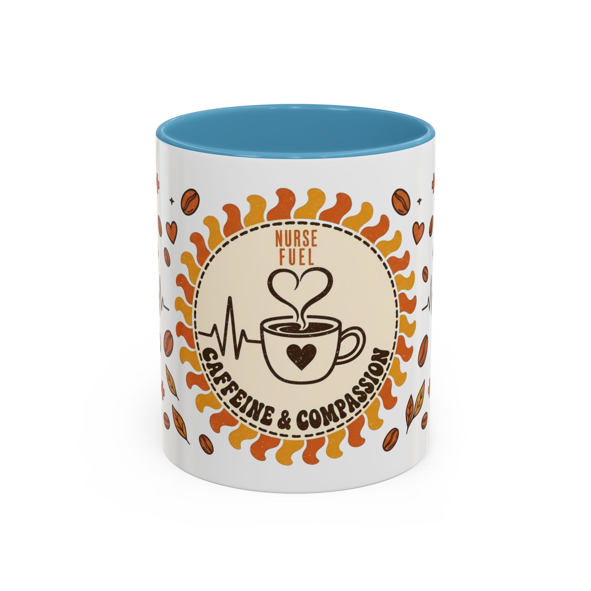 Coffee Mug — "Caffeine & Compassion" Nurse Fuel Accent Mug (11/15 oz)