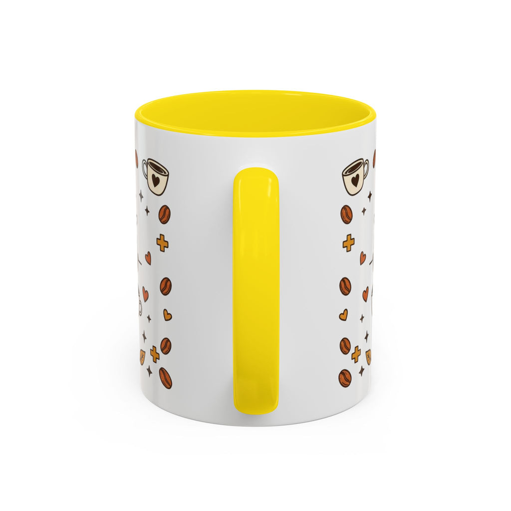 Coffee Mug — "Caffeine & Compassion" Nurse Fuel Accent Mug (11/15 oz)