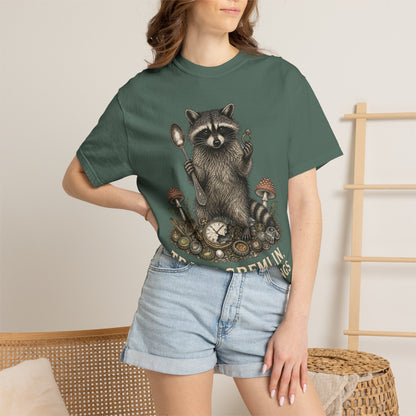 Raccoon 'Trash Gremlin' T-Shirt — Feed Me Shiny Things Graphic Tee
