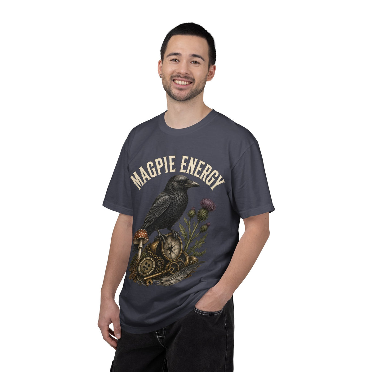Magpie Energy T-Shirt — Vintage Crow & Thistle Graphic Tee