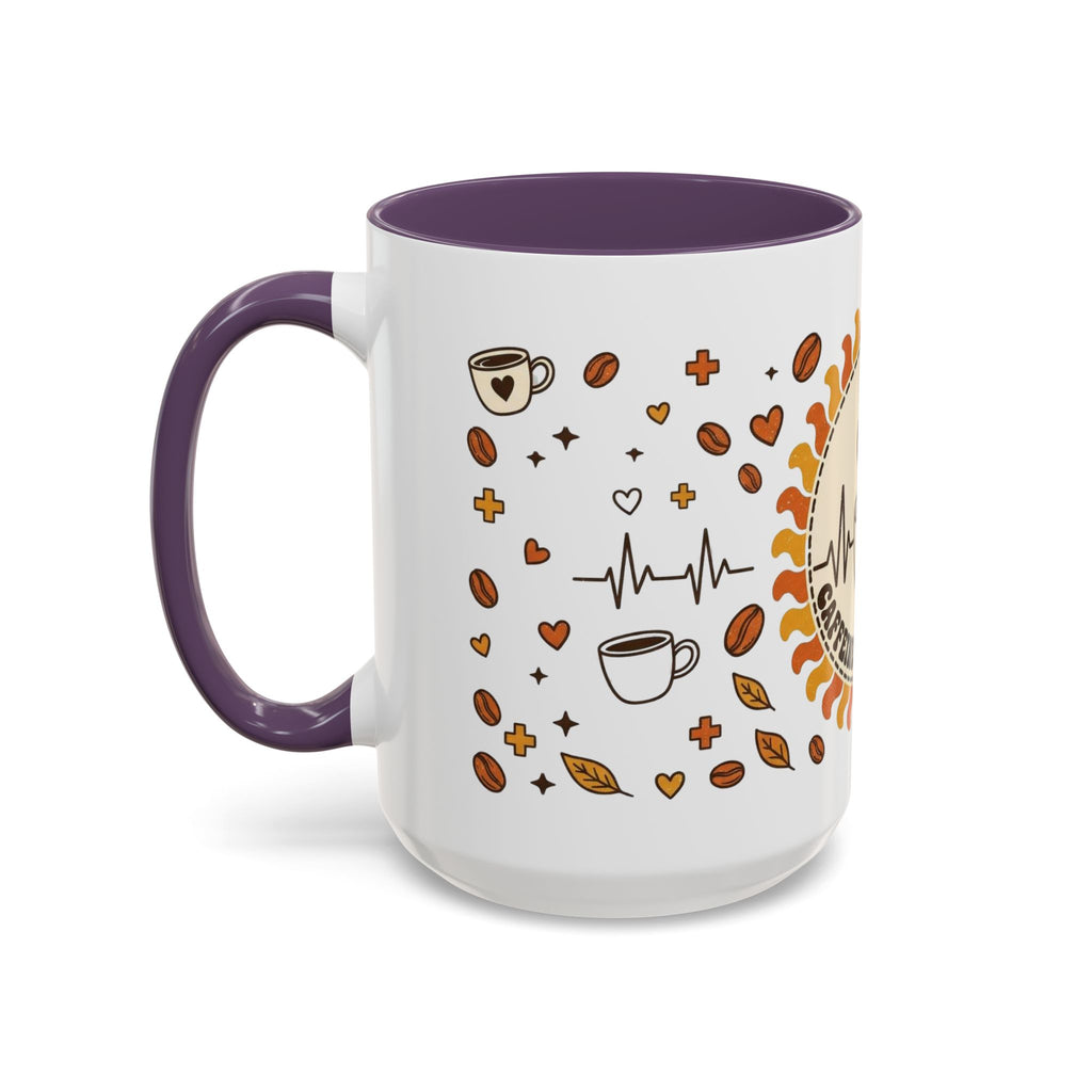 Coffee Mug — "Caffeine & Compassion" Nurse Fuel Accent Mug (11/15 oz)