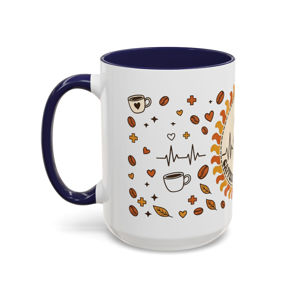 Coffee Mug — "Caffeine & Compassion" Nurse Fuel Accent Mug (11/15 oz)