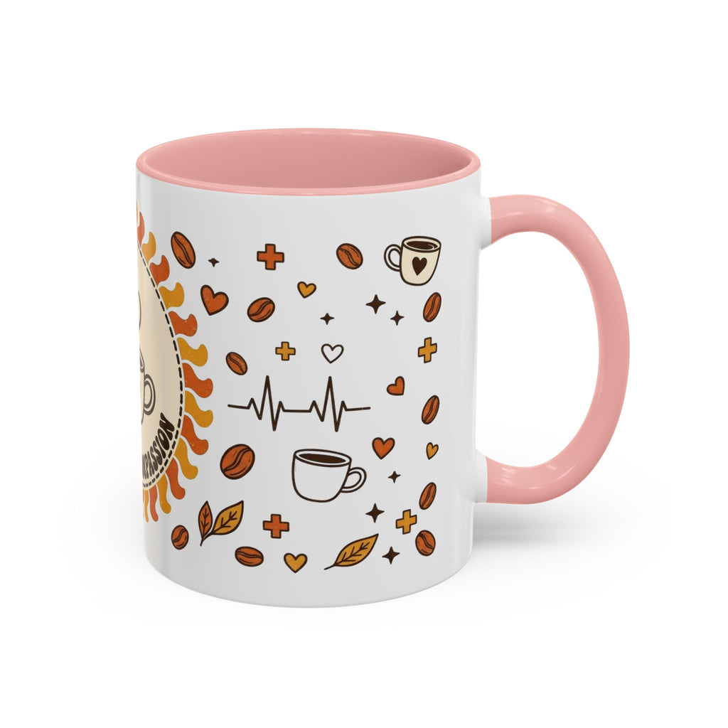 Coffee Mug — "Caffeine & Compassion" Nurse Fuel Accent Mug (11/15 oz)