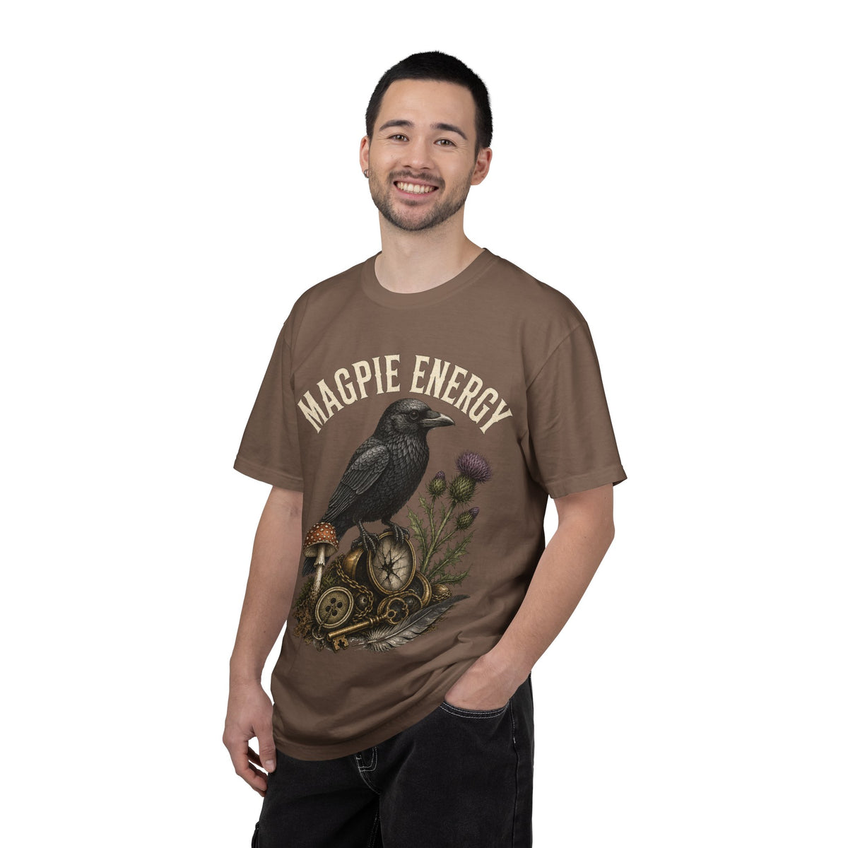 Magpie Energy T-Shirt — Vintage Crow & Thistle Graphic Tee