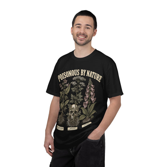 Poisonous by Nature Botanical T-Shirt — Vintage Skull & Medicinal Plant Graphic