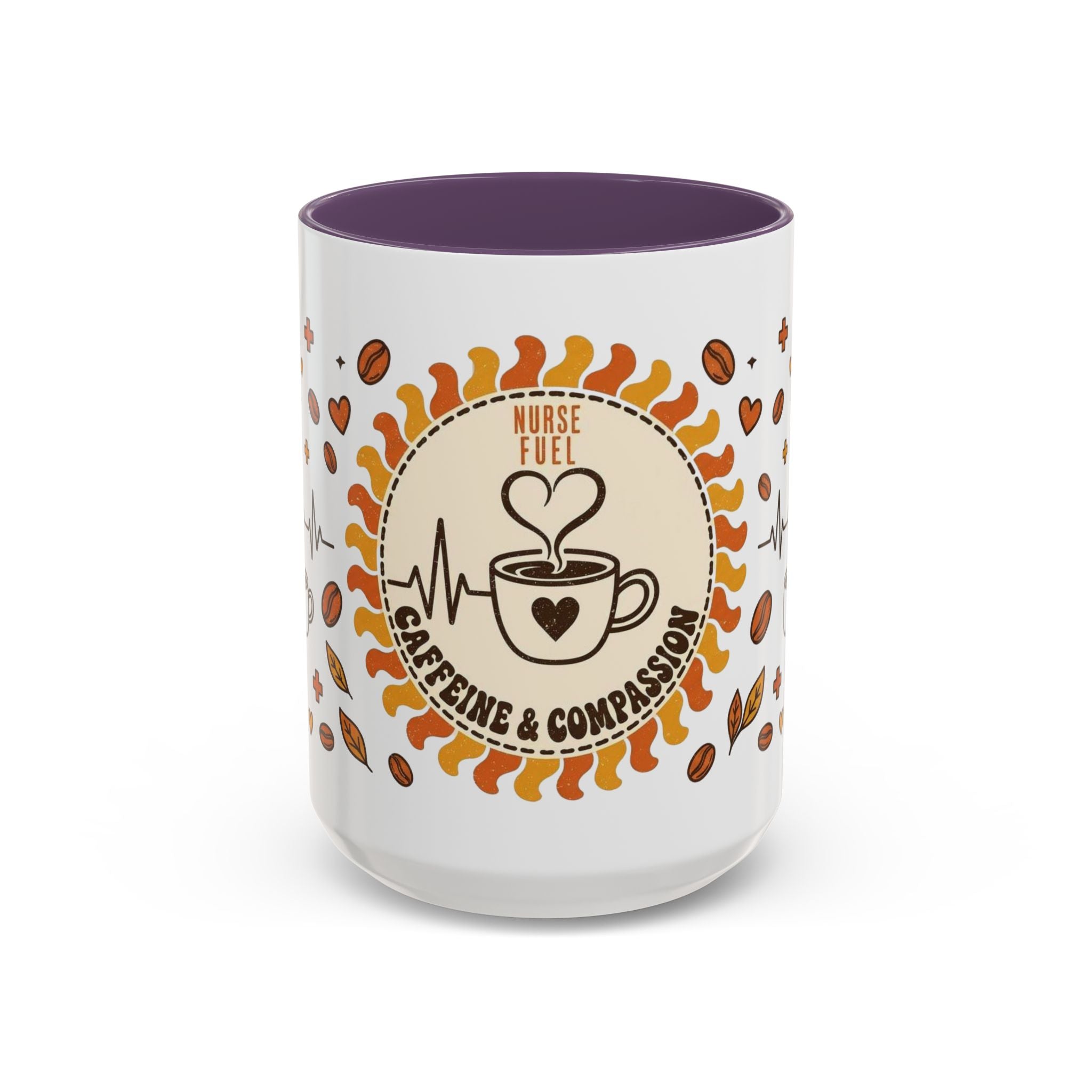 Coffee Mug — "Caffeine & Compassion" Nurse Fuel Accent Mug (11/15 oz)